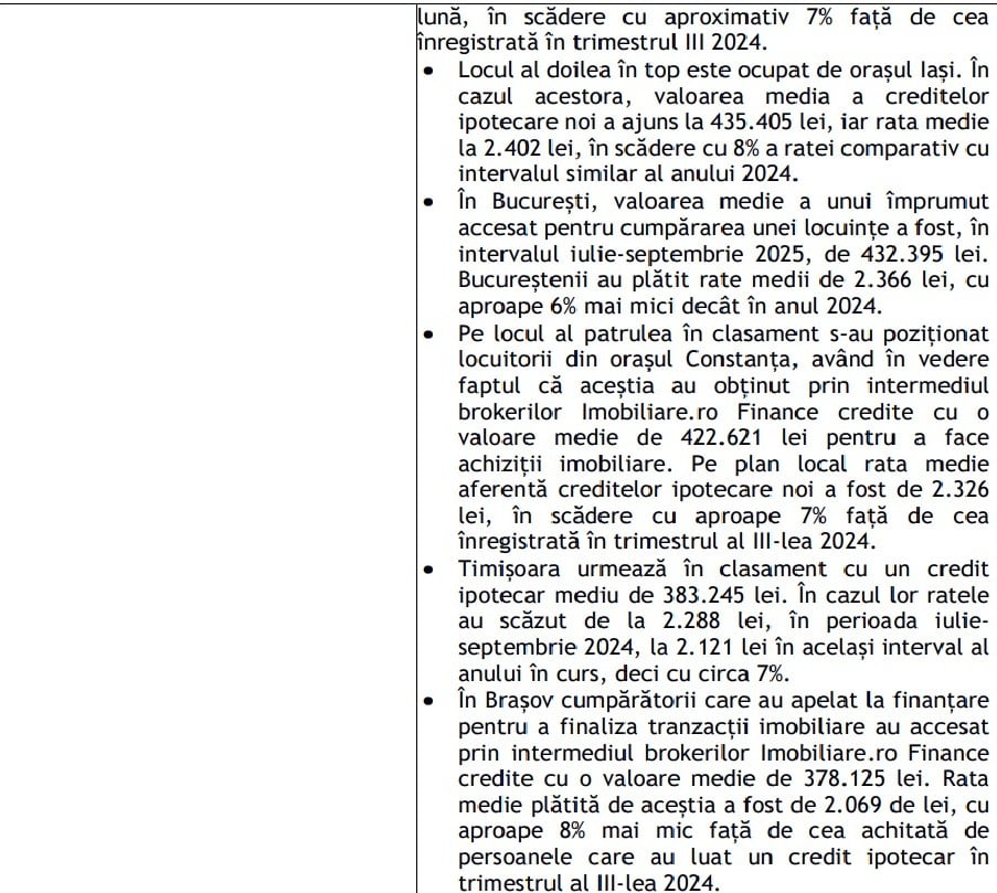 Fragment extras din Nota de Fundamentare a proiectului de act normativ pentru completarea art. 3 din anexa nr. 1 la Hotăr&acirc;rea Guvernului nr 717/2009 privind aprobarea normelor de implementare a programului Noua Casă