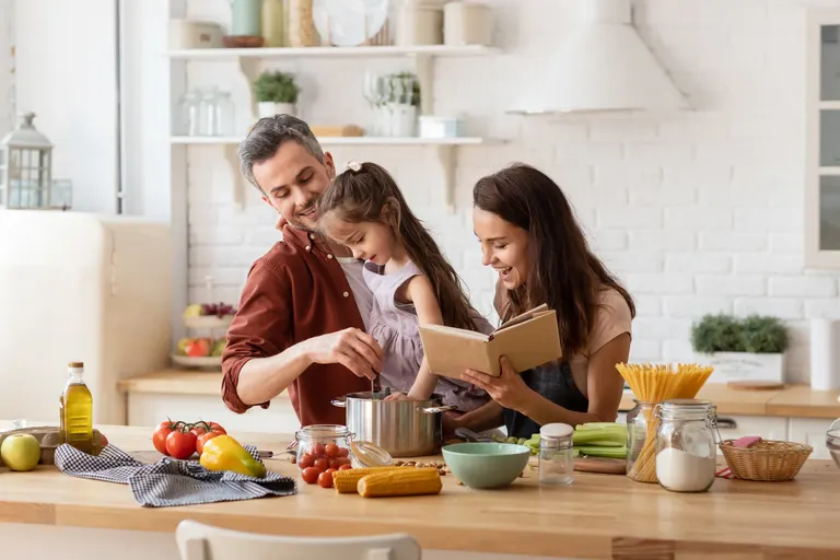 family-cooking-together